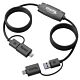 Plugable Technologies USB Data Transfer Cable PC to PC, Compatible with Windows USB C and USB 3.0, Transfer Files to New Computer with Included Bravura Easy Computer Sync Software, 6.6ft (USBC-TRAN)