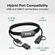 Plugable Technologies USB Data Transfer Cable PC to PC, Compatible with Windows USB C and USB 3.0, Transfer Files to New Computer with Included Bravura Easy Computer Sync Software, 6.6ft (USBC-TRAN)