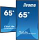 iiyama LH6560UHS-B2AG Signage Display Digital A-board 163.8 cm (64.5") LED Wi-Fi 500 cd/m² 4K Ultra HD Black Built-in processor Android 11 24/7
