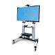 StarTech.com Rolling TV Cart/Stand On Wheels For 60-100inch Flat Screens Up To 220lb (100kg), Height Adjustment via Hand Crank, Mobile/Portable Trolley Mount