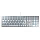 CHERRY KC 6000 SLIM FOR MAC Corded Keyboard, Silver/White, USB (QWERTY - UK)