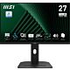 MSI PRO MP275PG 27 Inch Monitor, FHD (1920 x 1080), 100Hz, IPS, 1ms, 1x HDMI 1.4b, 1x DP 1.2a output, 1x D-Sub(VGA), Built-in Speakers, Anti-Glare, Anti-Flicker, Less Blue light, TÜV Certified, VESA, Kensington, 4-way adjustable stand, Black