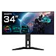 GIGABYTE MO34WQC 34" OLED WQHD Curved Gaming Monitor - 3440 x 1440, 175Hz, 0.03ms, KVM, 250 cd/m², FreeSync Premium Pro, DisplayHDR True Black 400, HDMI 2.1, Displayport 1.4