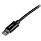 StarTech.com 1 m (3 ft.) USB to Lightning Cable - iPhone / iPad / iPod Charger Cable - High Speed Charging Lightning to USB Cable - Apple MFi  - Black