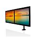 B-Tech Twin Flat Screen Desk Mount with Double Arms