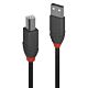 Lindy 0.5m USB 2.0 Type A to B Cable, Anthra Line