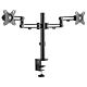StarTech.com Desk Mount Dual Monitor Arm - Desk Clamp VESA Compatible Monitor Mount for up to 32 inch Displays - Ergonomic Articulating Monitor Arm - Height Adjustable/Tilt/Swivel/Rotating