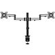 StarTech.com Desk Mount Dual Monitor Arm - Desk Clamp VESA Compatible Monitor Mount for up to 32 inch Displays - Ergonomic Articulating Monitor Arm - Height Adjustable/Tilt/Swivel/Rotating