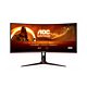 AOC G2 CU34G2XP computer monitor 86.4 cm (34") 3440 x 1440 pixels UltraWide Quad HD LED Black, Red