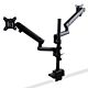 StarTech.com Desk Mount Dual Monitor Arm, Full Motion Monitor Mount for 2x VESA Displays up to 32" (17.6lb/8kg), Height Adjustable, Clamp/Gmet Mount, Mechanical Spring