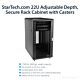 StarTech.com 4-Post 22U Server Rack Cabinet, Lockable 19" Data Rack Cabinet for Computer / AV / IT Equipment, Office / Home Network Rack with Casters & Adjustable Mounting Rails