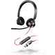 Poly Blackwire 3320 Stereo USB-C Headset +USB-C/A Adapter