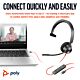 HP Poly Blackwire 3310 Monaural Microsoft Teams  USB-C Headset +USB-C/A Adapter