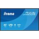 iiyama LH4364UHS-B1AG Signage Display Digital signage flat panel 109.2 cm (43") LED Wi-Fi 500 cd/m² 4K Ultra HD Black Built-in processor Android 24/7