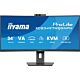 iiyama ProLite 34’’ VA UWQHD curved monitor with a built-in Windows Hello camera and microphone, USB-C Dock, LAN, KVM-Switch and 15cm height adjustable stand