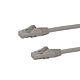 StarTech.com 1m CAT6 Ethernet Cable - Grey CAT 6 Gigabit Ethernet Wire -650MHz 100W PoE RJ45 UTP Network/Patch Cord Snagless w/Strain Relief Fluke Tested/Wiring is UL Certified/TIA