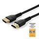 StarTech.com 3ft (1m) Slim HDMI 2.0 Cable, Flexible Premium  HDMI Cord with Ethernet, UHD 4K 60Hz HDR10, Durable Aramid Fiber Design with TPE Jacket