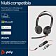 Poly Blackwire 5220 Stereo USB-C Headset +3.5mm Plug +USB-C/A Adapter (Bulk)