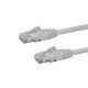 StarTech.com 2m CAT6 Ethernet Cable - White CAT 6 Gigabit Ethernet Wire -650MHz 100W PoE RJ45 UTP Network/Patch Cord Snagless w/Strain Relief Fluke Tested/Wiring is UL Certified/TIA