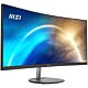 MSI Pro MP341CQ 34 Inch Curved Monitor, 1500R, UWQHD (3440 x 1440), 21:9, 100Hz, VA, 4ms, HDMI, VGA, Built-in Speakers, Anti-Glare, Anti-Flicker, Less Blue light, TÜV , VESA, Kensington, Black