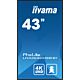 iiyama LH4365UHSB-B1 Signage Display Kiosk design 108 cm (42.5") LED Wi-Fi 800 cd/m² 4K Ultra HD Black Built-in processor Android 11 24/7
