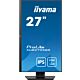 iiyama ProLite 27” QHD IPS technology panel with 150mm height adjustable stand and 100Hz refresh rate