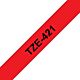 Brother TZE-421 label-making tape Black on red