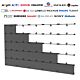 Peerless DS-LEDUNV610-4x4 Black, Silver