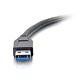 C2G 0.9M USB-C® to USB-A SuperSpeed USB 5Gbps Cable M/M - Black