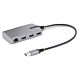 StarTech.com 3-Port USB Hub with Ethernet - 3x USB-A Ports - Gigabit Ethernet (RJ-45) - USB 3.0 5Gbps - Bus-Powered - 1ft/30cm Long Cable - Portable Laptop USB Hub Adapter w/ GbE