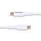StarTech.com 3m (9.8ft) White USB-C Charging Cable, USB C Cable, USB 2.0 Type-C Laptop Charger Cord, 60W 3A Power Delivery, TPE Jacket, USB-C Data Transfer Cable, M/M