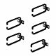 StarTech.com 5-Pack 1U Vertical Cable Management D-Ring Hooks, Cable Manager For 19" Server Racks/Cabinets, Network Rack Wire Organizers, Cable Guide Rings