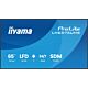 iiyama LH6575UHS-B2AG Signage Display Digital signage flat panel 163.8 cm (64.5") LCD Wi-Fi 500 cd/m² 4K Ultra HD Black Built-in processor Android 11 24/7