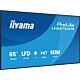 iiyama LH6575UHS-B2AG Signage Display Digital signage flat panel 163.8 cm (64.5") LCD Wi-Fi 500 cd/m² 4K Ultra HD Black Built-in processor Android 11 24/7