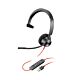 HP Poly Blackwire 3310 Microsoft Teams  Headset +USB-C/A Adapter TAA
