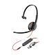 HP Poly Blackwire 3215 Monaural USB-C Headset +3.5mm Plug +USB-C/A Adapter