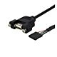 StarTech.com 1 ft Panel Mount USB Cable - USB A to Motherboard Header Cable F/F