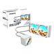GIGABYTE GAMING 240 ICE Liquid CPU Cooler- 2x120mm ARGB Fans, slide-in interlocking mechanism, DAISY-CHAIN, Intel LGA 1851 and AMD AM5 Compatible
