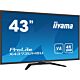 iiyama ProLite 43" large format desktop monitor with 4K resolution, offering you the power of four displays packed into one