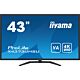 iiyama ProLite 43" large format desktop monitor with 4K resolution, offering you the power of four displays packed into one