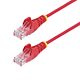StarTech.com 1m Red Slim CAT6 Ethernet Cable, Snagless, 100W PoE, UTP, LSZH, 28AWG Pure Bare Copper Wire, Slim RJ45 Network Patch Cord w/Strain Reliefs, Individually Tested