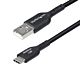 StarTech.com 1ft (30cm) USB-A to USB-C Charging Cable, Charge & Sync, 3A, USB 2.0, TPE Jacket - Black USB Charging Cord