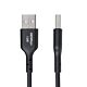 StarTech.com 6in (15cm) USB-A to USB-C Charging Cable, Charge & Sync, 3A, USB 2.0, TPE Jacket - Black USB Charging Cord