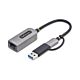 StarTech.com 2.5GbE USB-C to Ethernet Adapter with USB-A Converter, NBASE-T NIC, USB 3.0 Type-C 2.5/1G Multi Speed Network, Thunderbolt Compatible, Windows & Mac