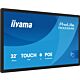 iiyama TW3226AS-B3P Signage Display Kiosk design 80 cm (31.5") LED Wi-Fi 430 cd/m² Full HD Black Touchscreen Built-in processor Android 24/7