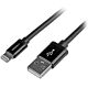 StarTech.com 2 m (6 ft.) USB to Lightning Cable - Long iPhone / iPad / iPod Charger Cable - Lightning to USB Cable - Apple MFi  - Black