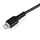 StarTech.com 6 inch (15cm) Durable Black USB-A to Lightning Cable - Heavy Duty Rugged Aramid Fiber USB Type A to Lightning Charger/Sync Power Cord - Apple MFi  iPad/iPhone 12