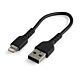 StarTech.com 6 inch (15cm) Durable Black USB-A to Lightning Cable - Heavy Duty Rugged Aramid Fiber USB Type A to Lightning Charger/Sync Power Cord - Apple MFi  iPad/iPhone 12