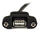 StarTech.com 1 ft Panel Mount USB Cable A to A - F/M