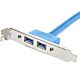 StarTech.com 2 Port USB 3.0 A Female Slot Plate Adapter
